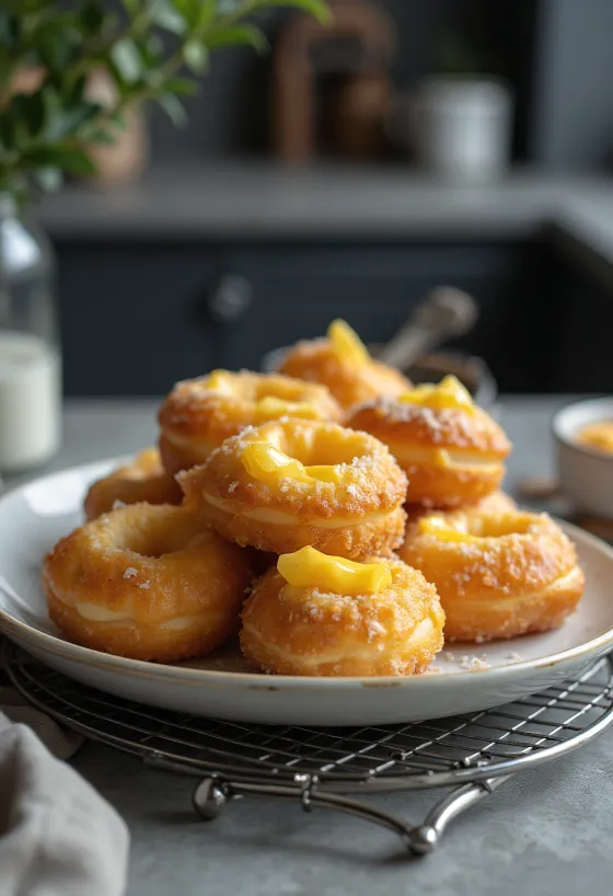 Donat Keju disajikan dengan keju parut