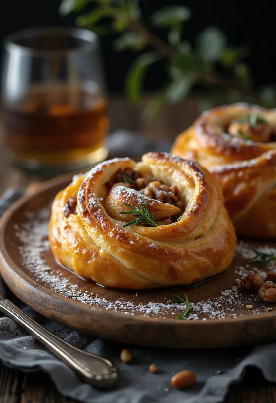 Burek kenari wiski disajikan