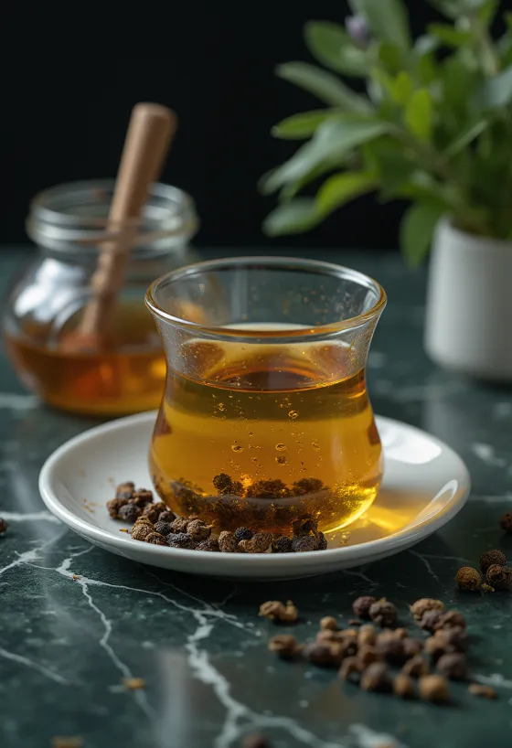 Teh peppermint disajikan segar
