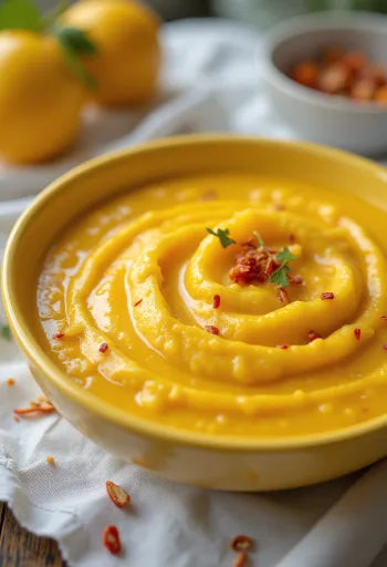 Saus kari santan mangga disajikan