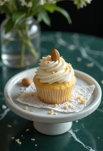 Cupcake Raffaello disajikan