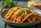 Tacos de Pollo con Salsa de Chipotle disajikan
