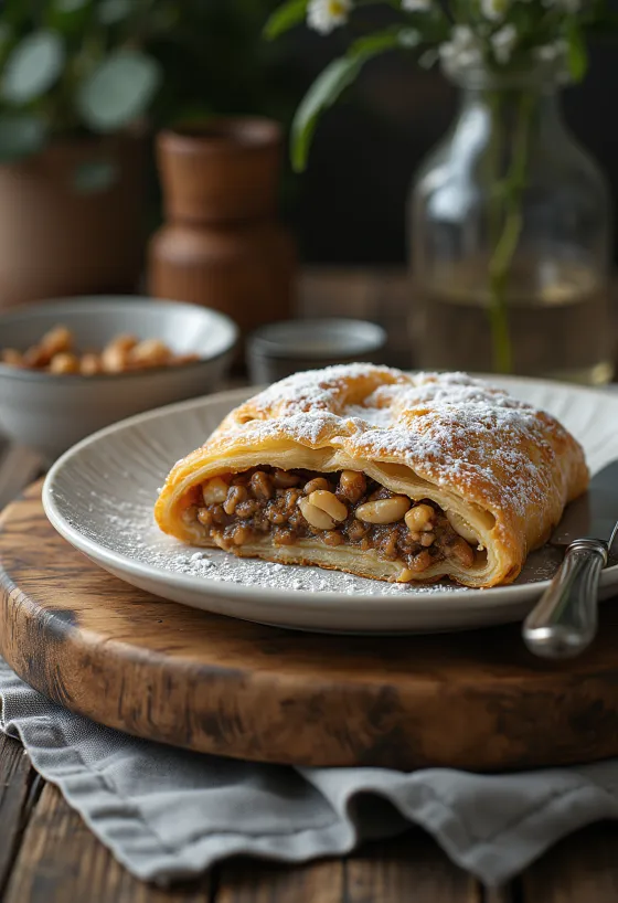 Strudel biji poppy dan walnut