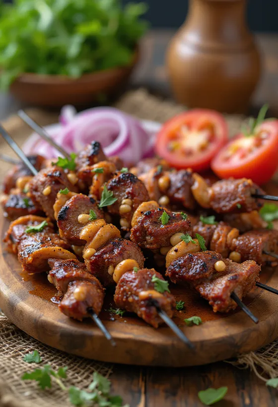 Suya disajikan