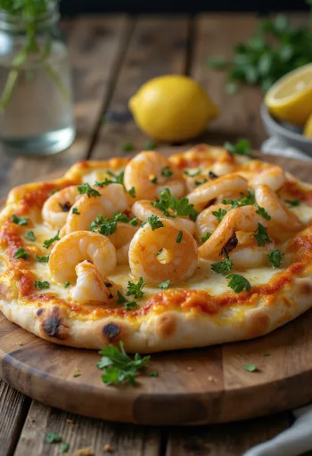 Pizza Frutti di Mare Vegan disajikan