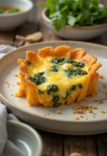 Quiche ubi jalar bebas gluten diiris