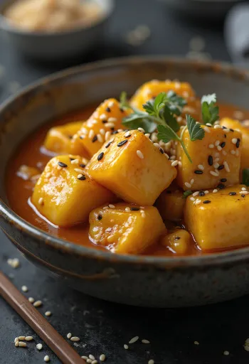 Tumis Terong dengan Wijen disajikan