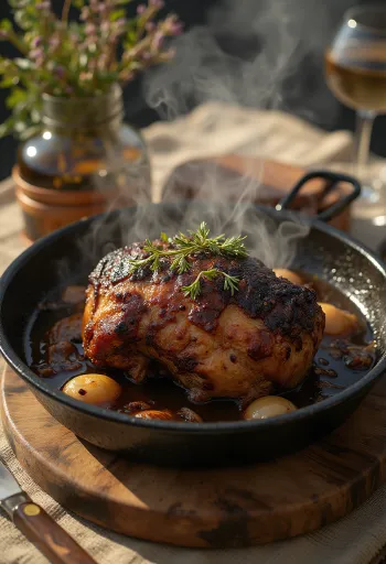 Daging kerbau panggang dengan rosemary