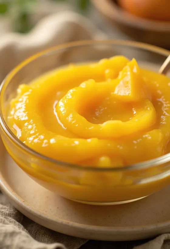 Saus Jahe Mangga Asam Manis yang cerah