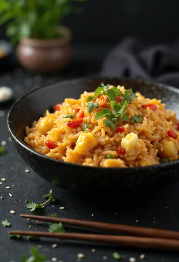Nasi goreng pedas dengan cabai