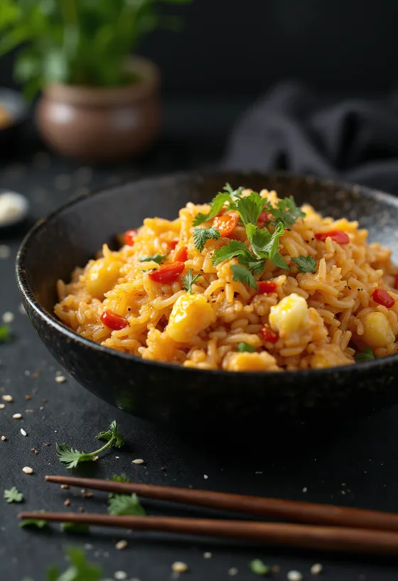 Nasi goreng pedas dengan cabai