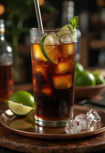 Koktail Cuba Libre disajikan segar