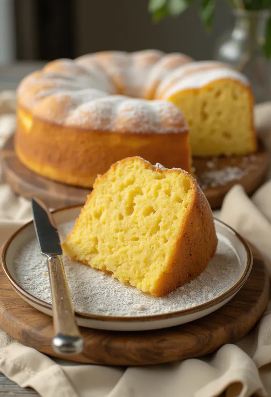 Kue mentega sederhana dalam penyajian sederhana