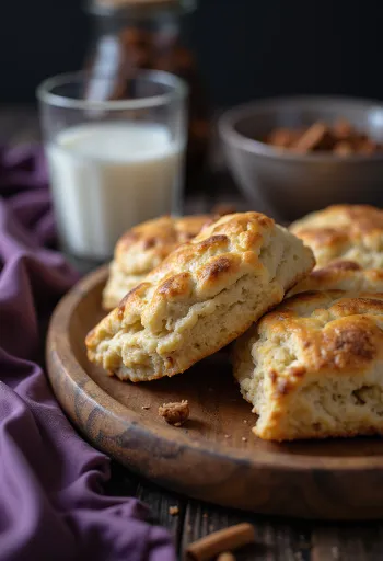 Scone kayu manis disajikan