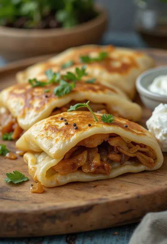 Pancake kubis yang baru dipanggang