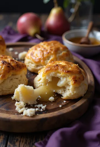 Scone pir keju cottage disajikan