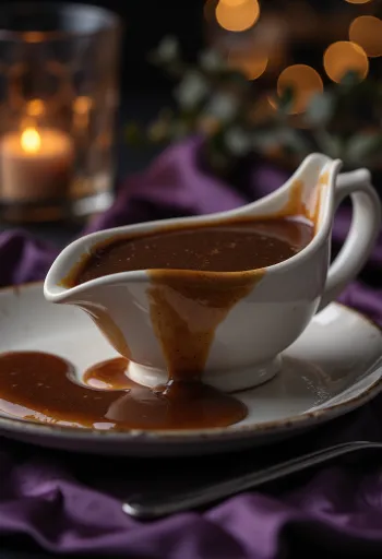 Saus bir cokelat dengan daging panggang