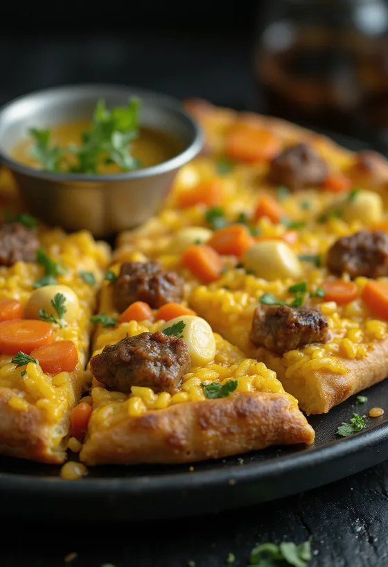 Pizza nasi gaya Uzbek