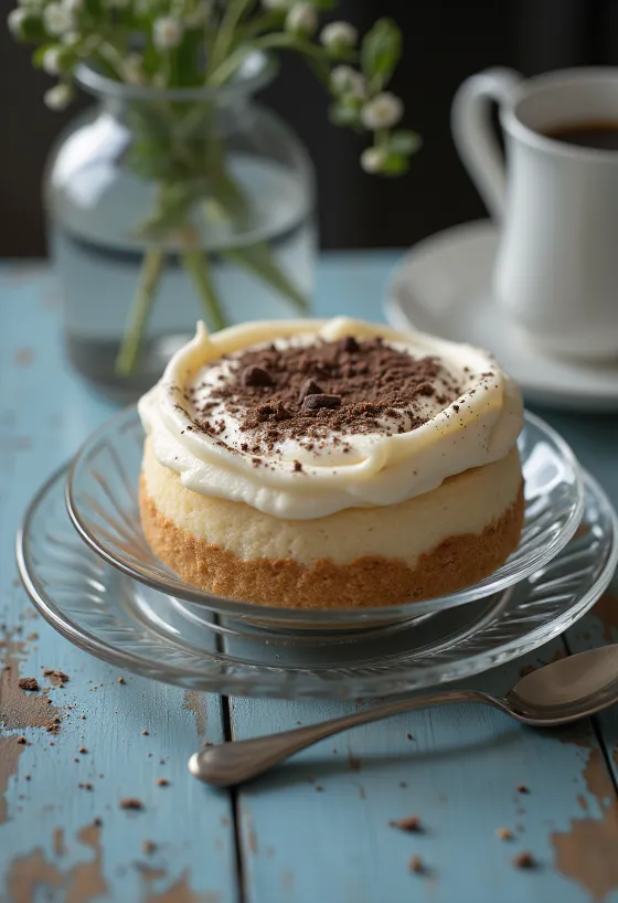 Kue kopi krim dengan hiasan