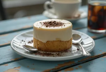 Kue kopi krim dengan hiasan