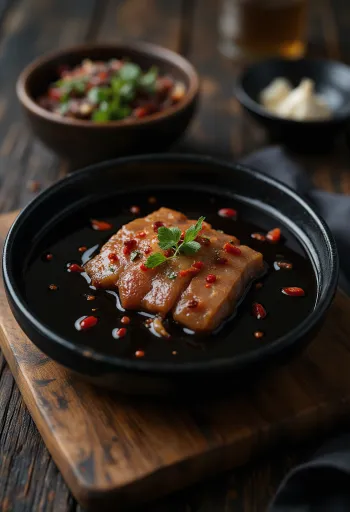 Marinade BBQ kecap asap disajikan