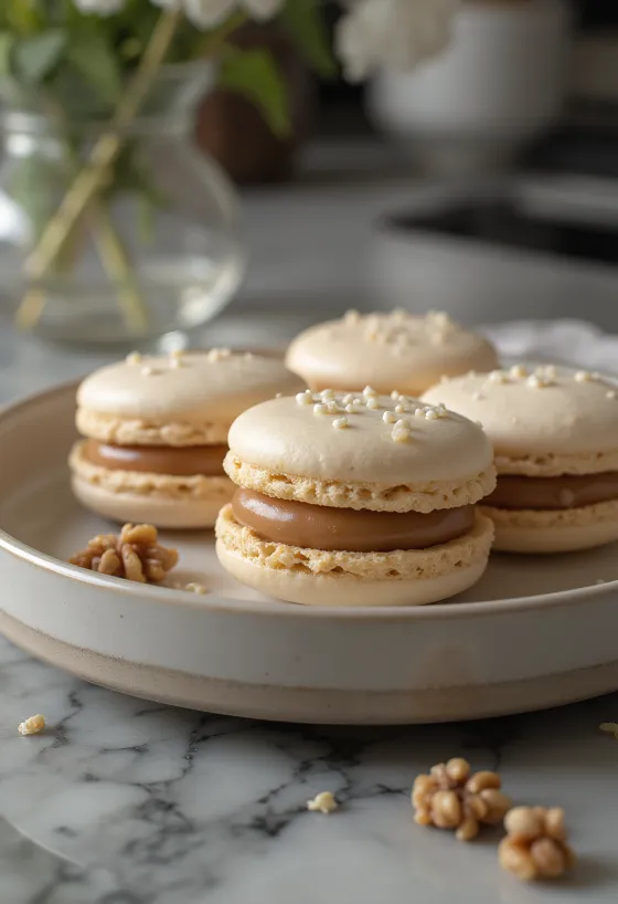 Macaron walnut marzipan
