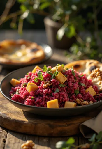 Kari quinoa bit dengan tahu