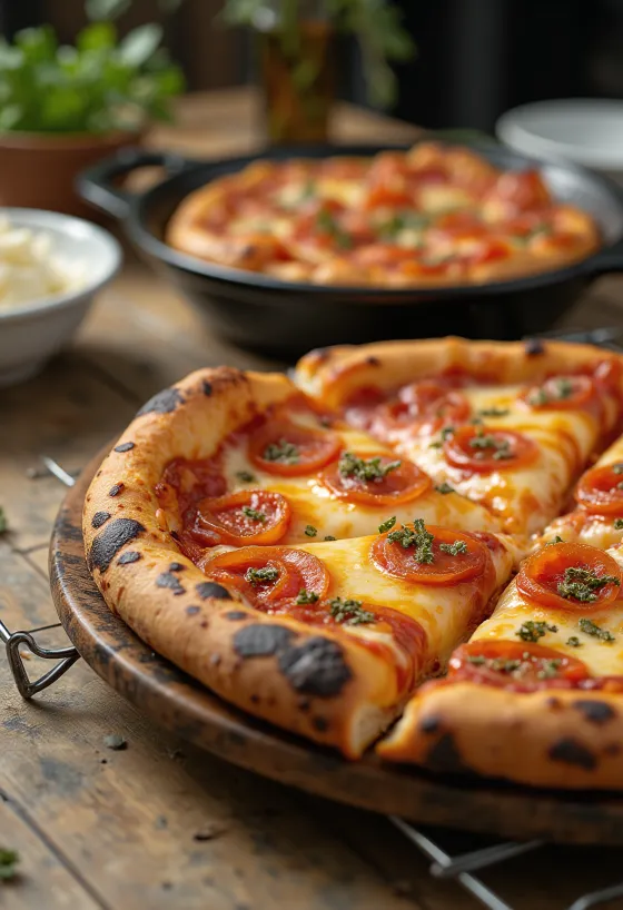 Detroit Style Pizza bentuk persegi, tebal dan renyah