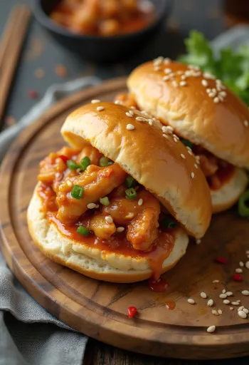 Sweet Chili Chicken Bao dengan ayam dan saus manis pedas