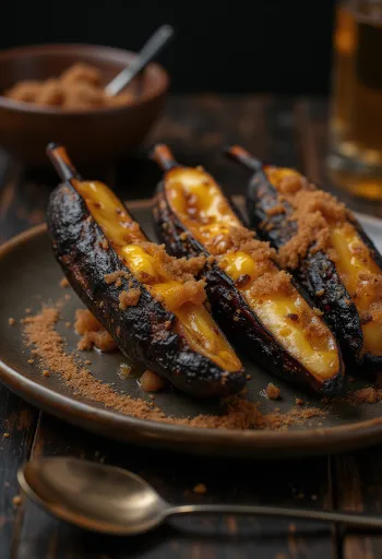 Pisang Bakar BBQ disajikan