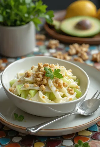 Salad krim seledri renyah disajikan