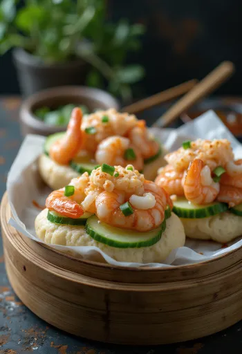 Bao bun udang disajikan segar