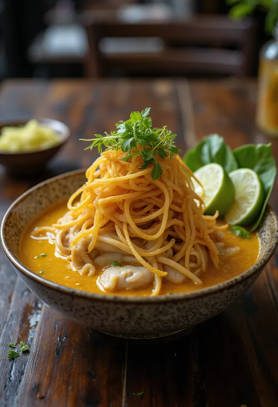 Khao Soi disajikan