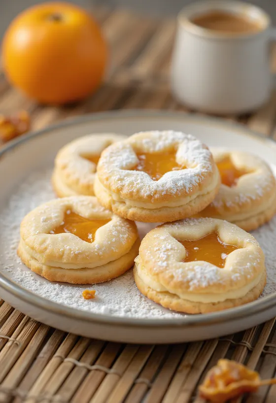 Linzer apel jeruk disajikan