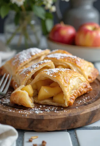 Empanada de Manzana Chili, empanada apel, dalam adonan cokelat keemasan
