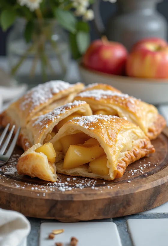 Empanada de Manzana Chili, empanada apel, dalam adonan cokelat keemasan