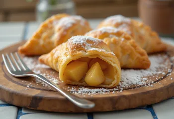 Empanada de Manzana Chili, empanada apel, dalam adonan cokelat keemasan