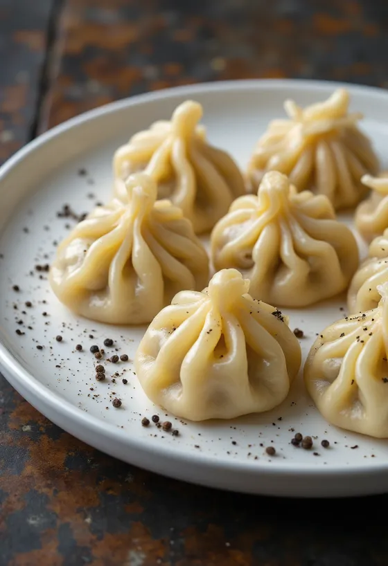 Khinkali disajikan