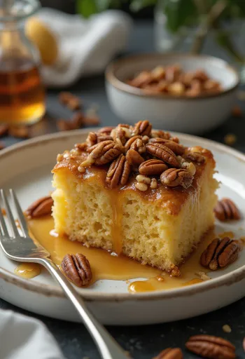 Kue kacang pecan disajikan