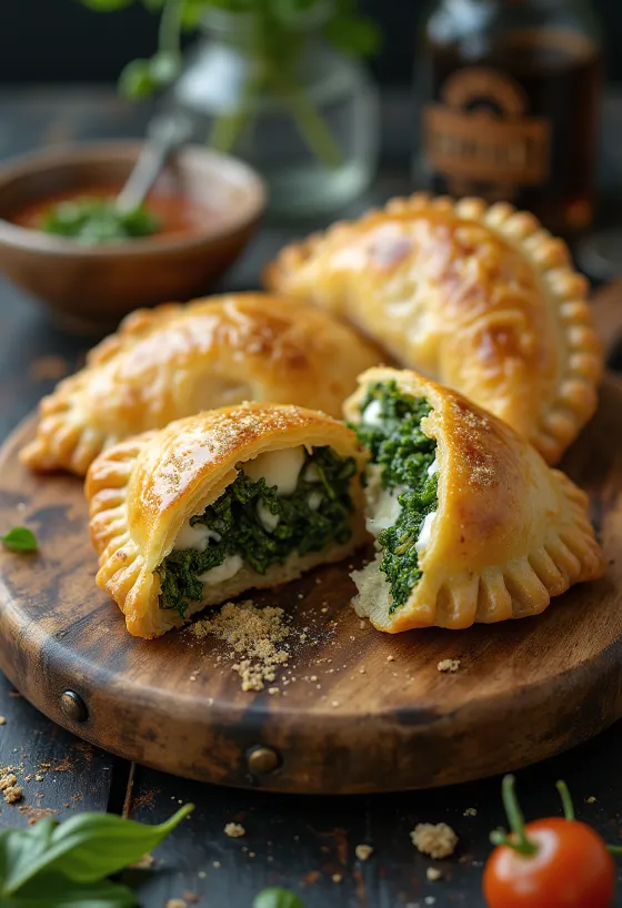 Empanada bayam ricotta dengan isian lembut