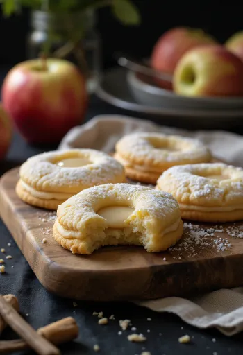Linzer apel vanila disajikan