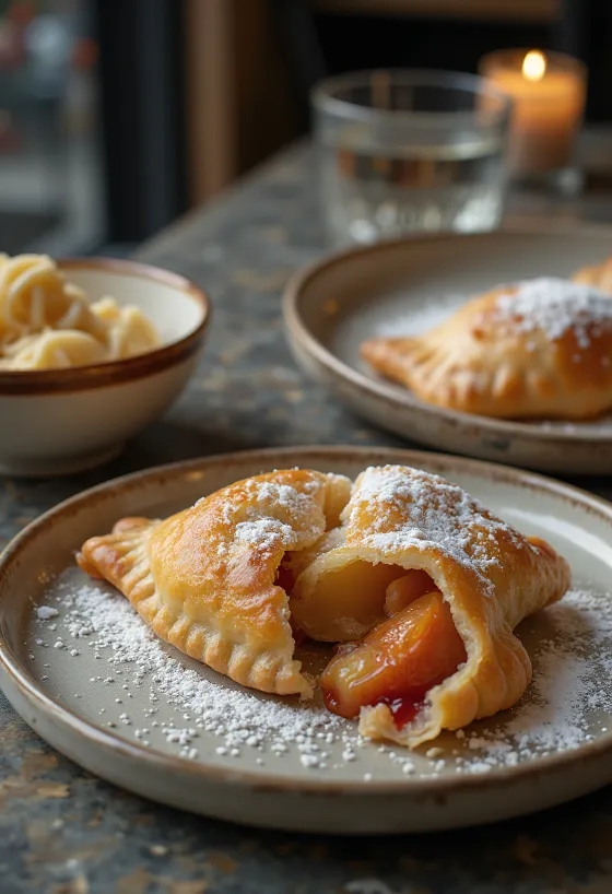 Empanada Membrillo Chili, empanada quince, dalam adonan cokelat keemasan