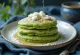 Pancake matcha disajikan