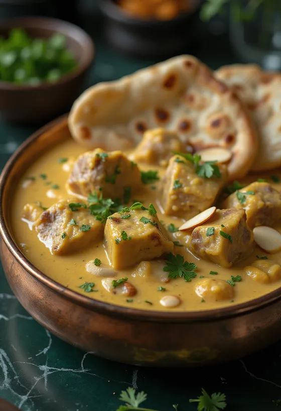 Korma Daging Domba disajikan