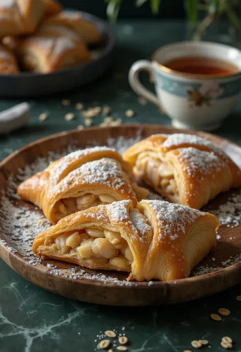 Strudel apel oatmeal baru dipanggang