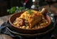 Cassoulet hidangan kacang daging Prancis disajikan