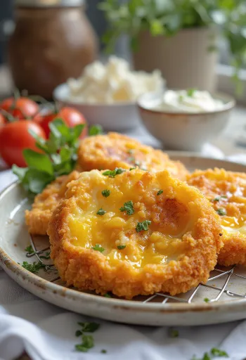Terong goreng tepung dengan lapisan renyah, digoreng cokelat keemasan