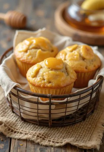 Muffin pisang madu disajikan