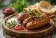Cevapcici sosis daging Balkan disajikan