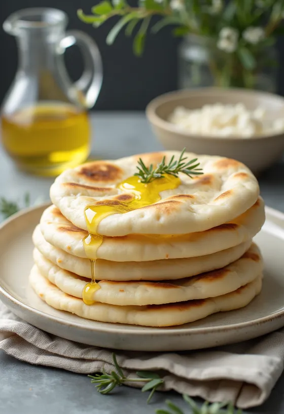 Pita bebas gluten yang segar dan lembut